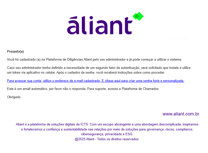 Aliant Base de Conhecimento - Novos usuários